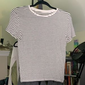 Stripped crop Abercrombie & Fitch tee